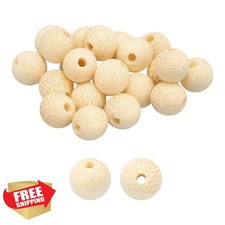 HARFINGTON Golden Bamboo 6mm Wooden Beads Jewelry Making