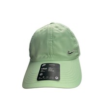 Nike Metal Chrome Swoosh Youth One Size Green Baseball Golf Cap Hat Kids Dri-Fit