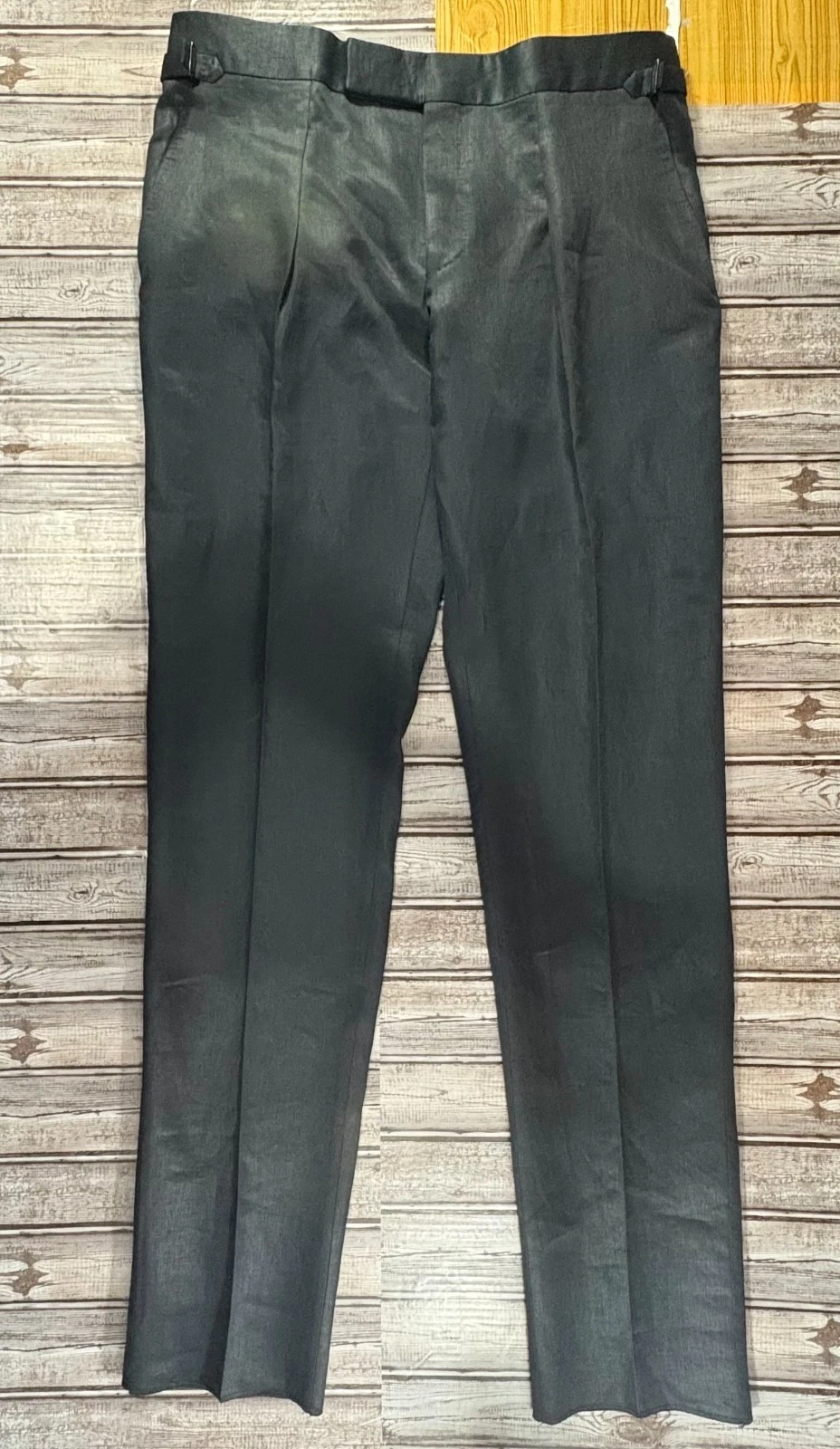 Tom Ford — TOM FORD 100% Linen Trousers color black Size 54 / L US Pants model 610049 NWT