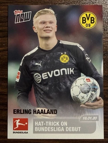 Erling Haaland RC 2020 Topps Now #99 - Hat Trick On Bundesliga Debut /479