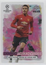 2020-21 Topps Chrome X Steve Aoki UCL Neon Futures Mason Greenwood #NF-MG 0dc4