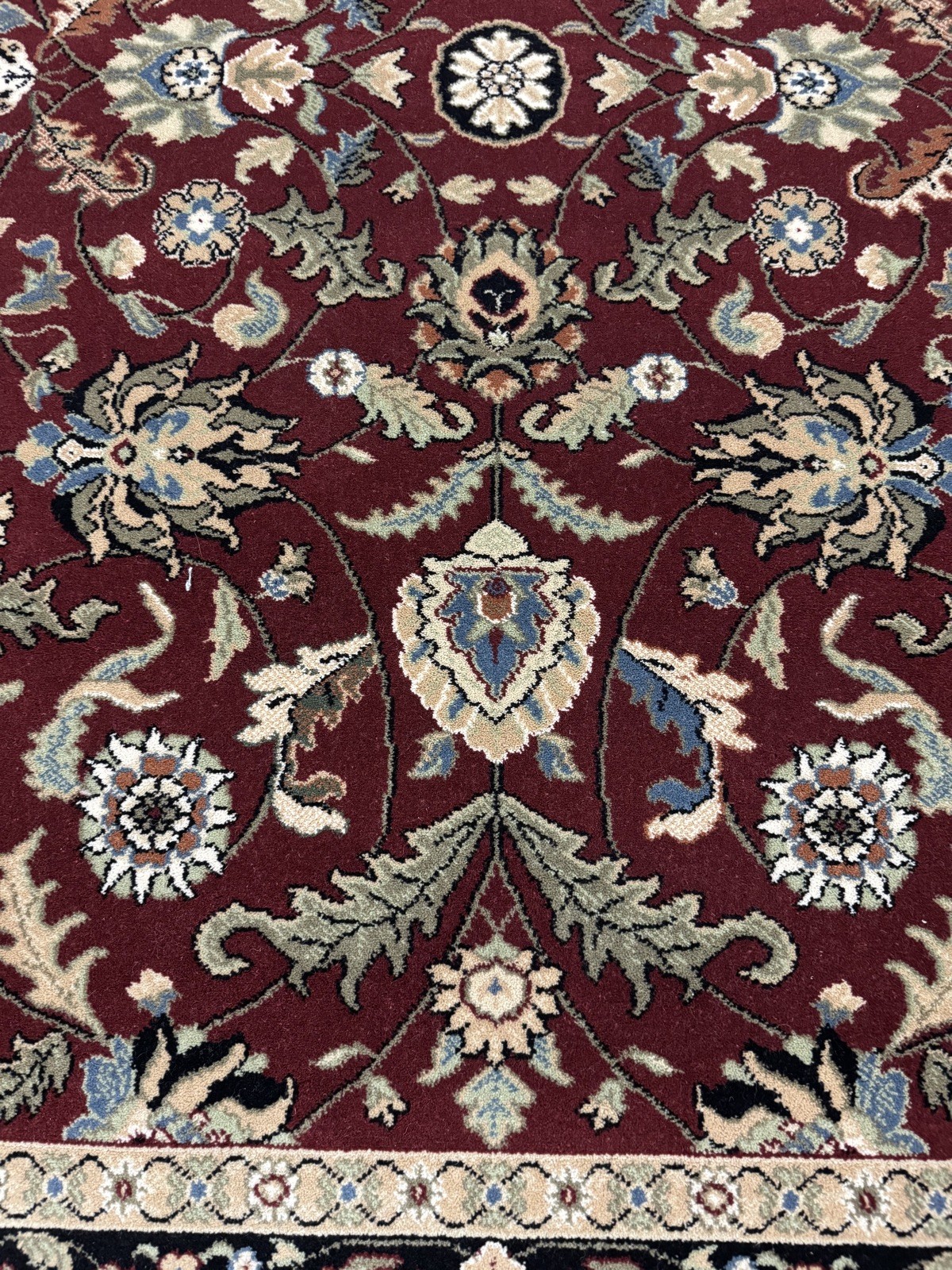 Karastan Palazzo Coll. Verona Red/Black 5'2x7'10 100% Wool area rug ::NEW::