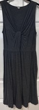 J. Crew Womens Medium Dark Gray Sleeveless Dress Soft Jersey Twisted Knot