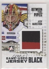 2009 ITG Between the Pipes Game Used Material Jersey Black Jacob Markstrom 5ui