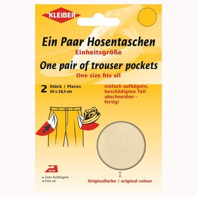Hosentaschen zum Aufbügeln 1Paar Ersatzhosentaschen KLEIBER Bügelflicken Taschen
