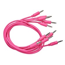 Black Market 60" 3.5mm Modular Synthesizer Patch Cable 5-Pack - Hot Pink