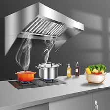 4/5/6/7/8/9FT Commercial Kitchen Exhaust Range Hood Restaurant Ventilation Syste