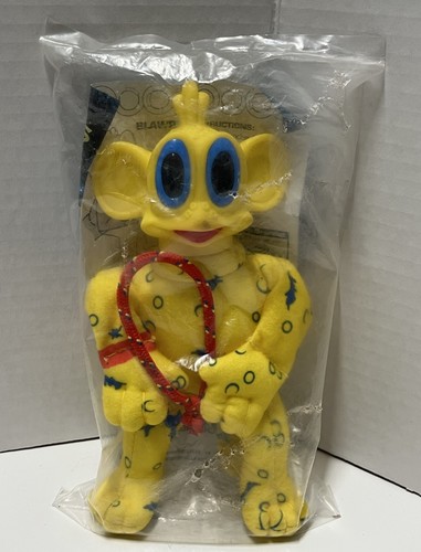 Vintage 1998 Lost In Space BLAWP Yellow Alien Plush Soft Doll Rubber Head Toy