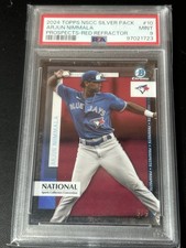 2024 Topps NSCC silver pack Arjun Nimmala prospects-red refractor PSA 9 