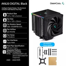 DeepCool AK620 Digital CPU Cooler 6 Heat Pipe X79 X99 Processor Cooling Radiator 7