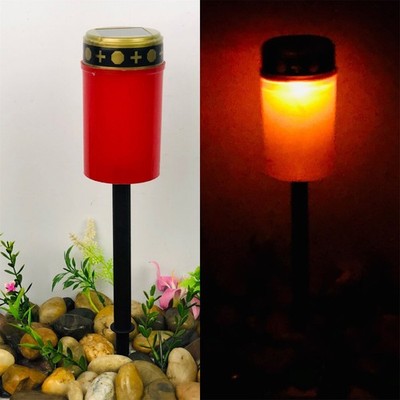 Solar Grave Candle for Cemetery Grave Solar Lights with Lighting LED Grave Light