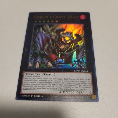 x1 Goblin's Crazy Beast - MP25-EN163 - Ultra Rare - 1st Edition Yu-Gi-Oh! M/NM