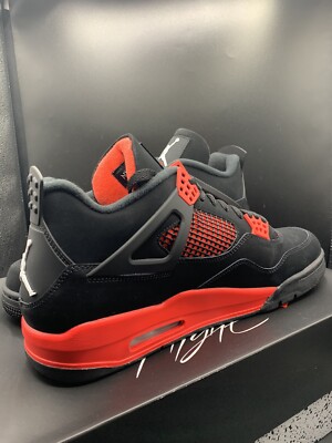 Nike Air Jordan 4 Retro AJ4 Crimson BRED Red Thunder Men's Size 12