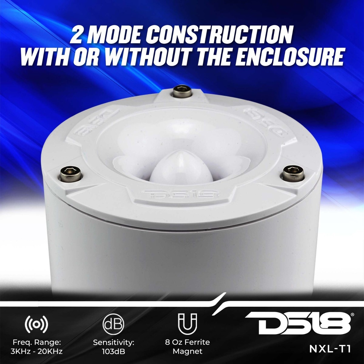 Kit 2 Tweeter Bullet DS18 NXL-T1 Da 9.6 Cm – 120W RMS, 240W Max, 4 Ohm, 103.5 DB, Impermeabili Per Barca E Piscina - 4