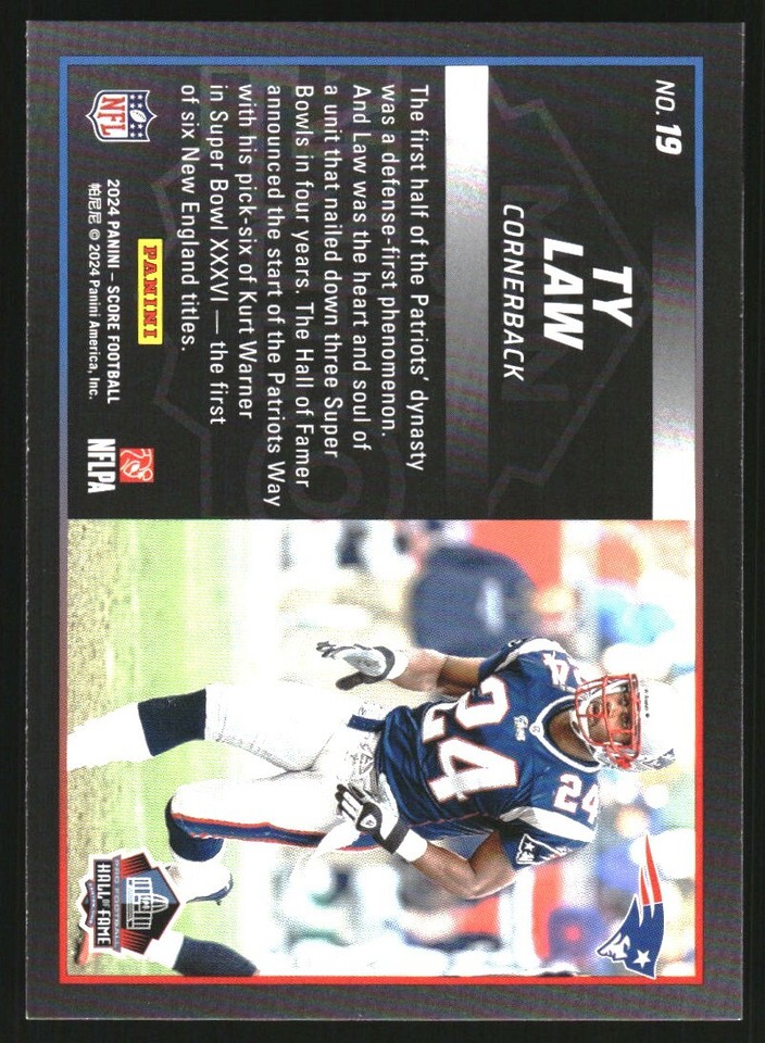 2024 Score Men of Canton 19 Ty Law eBay