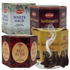 TRUMIRI Incense Cones - Variety Pack of 4 Fragrances (White Sage, Palo Santo,...