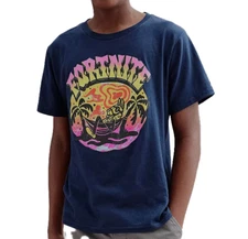 Fortnite Llama Hammock Boys Navy Blue T-Shirt. Brand New. Boys US Sizes 8-20.