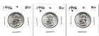 1946 "PDS" WASHINGTON QUARTERS***BU***