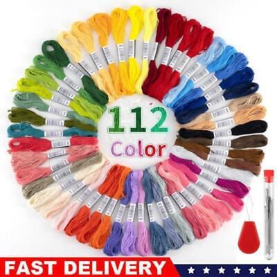 Lot 112 Multi Colors Cross Stitch Floss Cotton Thread Embroidery Sewing Skeins