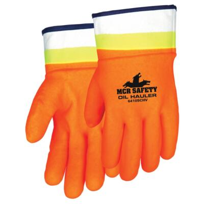 #ad #ad MCR Oil Hauler HI VIS ORANGE Double Dipped Chemical Resistant PVC Rubber Gloves $11.99