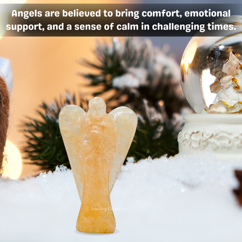 Yellow Aventurine Angel Figurine - 第 5/9 張圖片