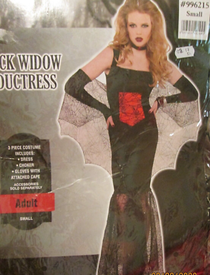 adult black widow dress costume Spirit Halloween Black Widow Costume Spider Accents & Lace-Up Detail Women's L