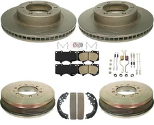 Off Road Rotors Pads Hardware Brake Drums For Toyota Tacoma 4x4 6 Lug 2005-2022