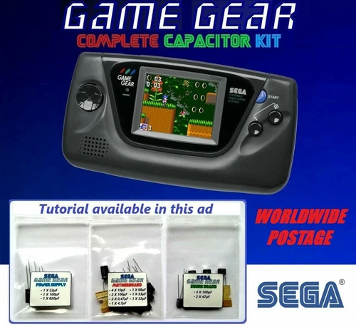 SEGA Game Gear Replacement Capacitors | Complete Cap Kit | Sound & Image Repair