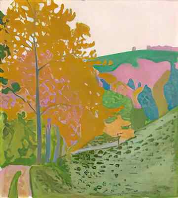 Cuno Amiet A3 Foto herbstlandschaft herbst auf der oschwand 1906