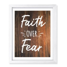 Designs ByLITA Faith Over Fear, Wall Print Art  Religious Home Decor