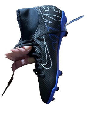 Nike Superfly 9 Elite AG-Pro Black Blue Pre-Owned Sz 7
