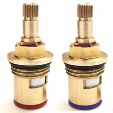 Ceramic Tap Cartridge  kitchen quarter turn inserts valve PAIR 1/2" 20 x 52mm