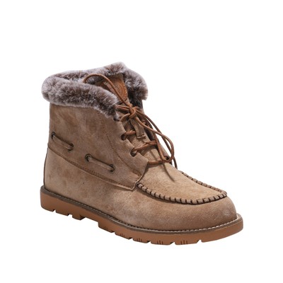 Lamo Autumn Women's Boots - Women's Fall Suede Boots Chestnut - 11 Medium