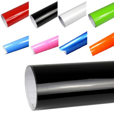 7,99 /m² Autofolie Glanz Blasenfreie selbstklebende Luftkanal Auto Folie 3D Flex