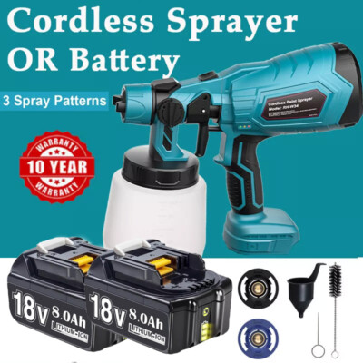 For Makita 18V Battery Spray Gun Paint Sprayer Cordless / Battery BL1860B BL1860