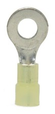 MVP 100 Yellow 10-12 AWG Nylon Insulated Ring Terminals 1/4" Stud - Made in USA