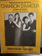 1958/later UK POP sheet music MANHATTAN TRANSFER  Chanson D  Amour  