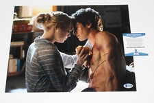 ANDREW GARFIELD EMMA STONE DUAL SIGNED 11X14 PHOTO BAS COA AMAZING SPIDER MAN