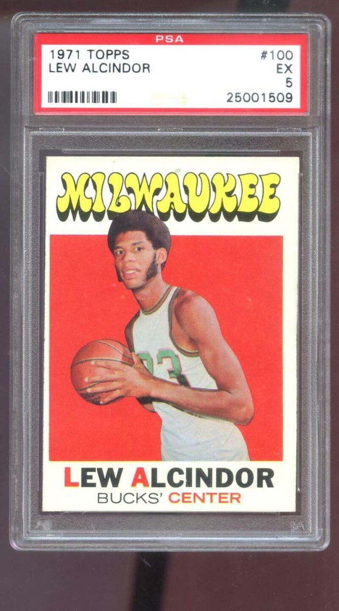 1971 Topps #100 Lew Alcindor Kareem Abdul-Jabbar PSA 5