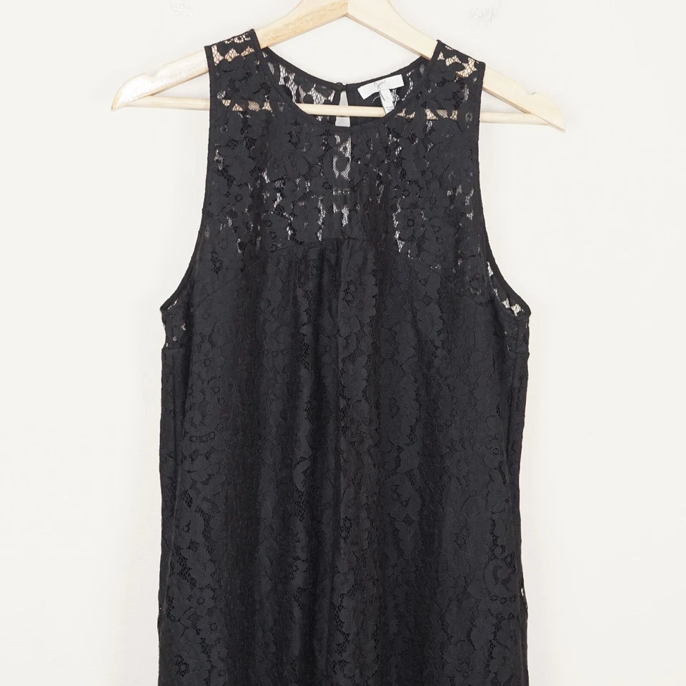 Mini vestido recto de encaje negro Joie Fahfia para mujer talla L Foto 2 de 4