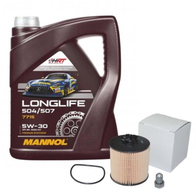 ÖLFILTER mit SCHRAUBE und 5 LITER 5W30 MANNOL 5W30 Longlife