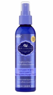 HASK   BLUE CHAMOMILE with Argan Blonde 5 in 1 Leave-In  Spray. 6 FL OZ / 175 mL