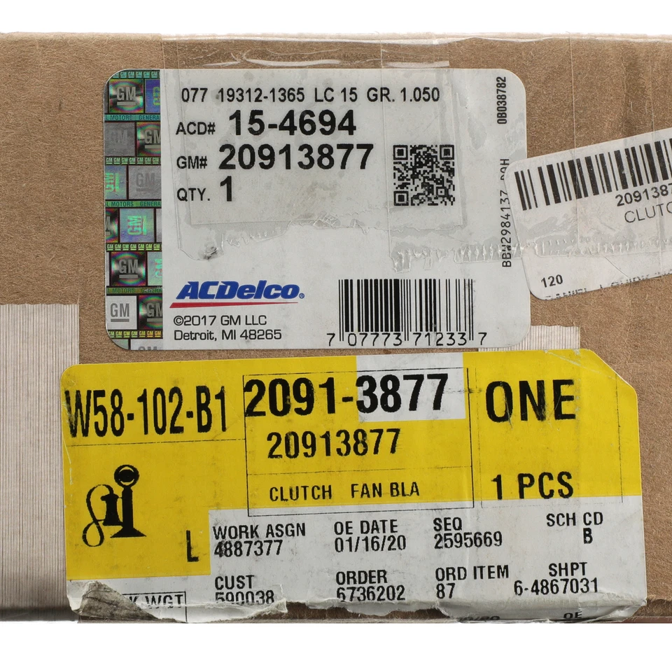 NUEVO GENUINO Motor Refrigeración Radiador Ventilador Embrague Cadillac Chevrolet GMC 20913877 Foto 4 de 4