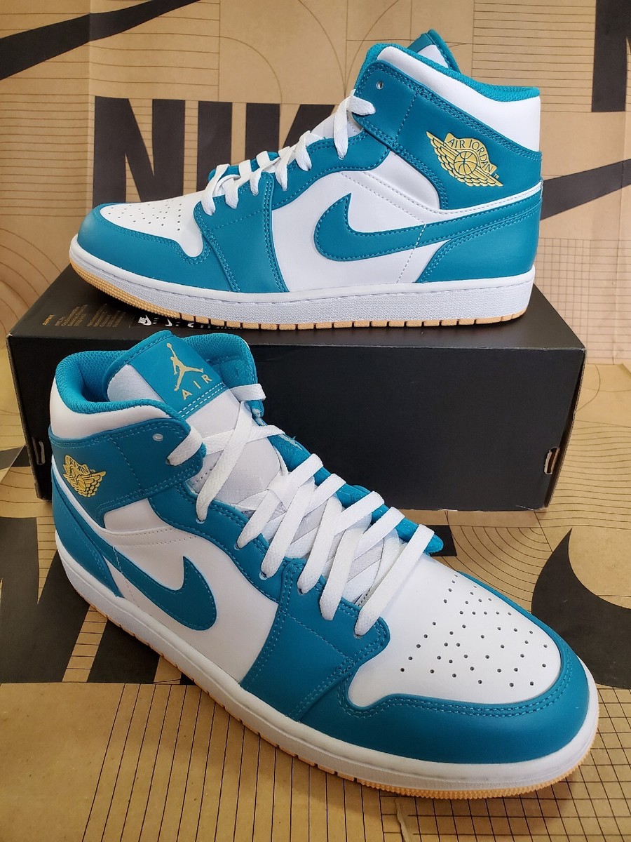 Air Jordan 1 Mid Aquatone Celestial Gold White DQ8426-400