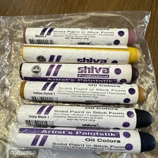 SHIVA Artists Professional Grade Oil Color Paint stick Set 4 3/4” Set of 6