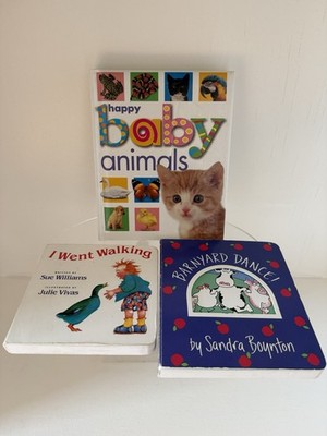 Three Kids Books Happy Baby Animals I Went Walking Barnyard Dance
