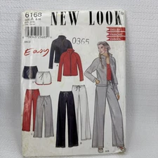New Look 6168 Misses Pants Shorts Jacket Easy Pattern 6-16 *Uncut
