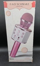 FAO Schwarz Bluetooth Karaoke Microphone Pink Vocal Effects Fun Voice Filters