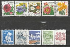 Joli lot de 10 timbres différents du Suède lot 1