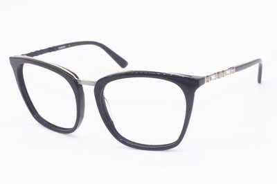 NEW BEBE BB7232 001 JET BLACK GOLD AUTHENTIC DESIGNER EYEGLASSES 55-19